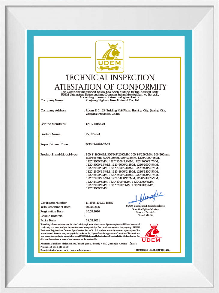 Technical Inspection Attestation of Conformity