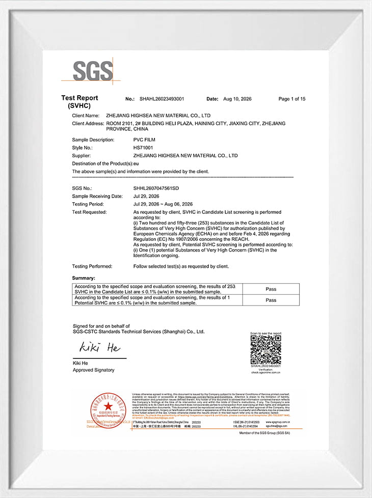 REACH Certification
